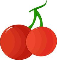 Symbol of cherry in slot machine for casino. vector