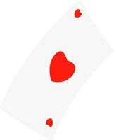 Ace of heart in playing card for casino concept. vector