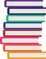 Multicolored books stack icon. vector