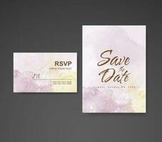 invitación de boda con fondo abstracto de acuarela vector