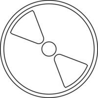 Flat style illustration of a line art cd. vector