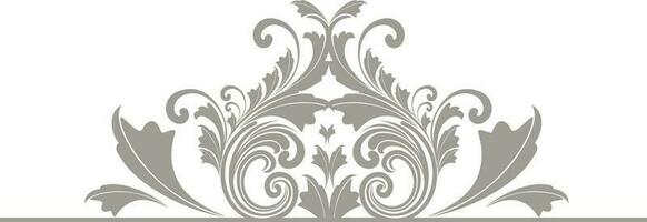 Creative floral design in gray color. vector