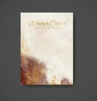 Cards with watercolor background. Design for your cover, date, postcard, banner, logo. vector