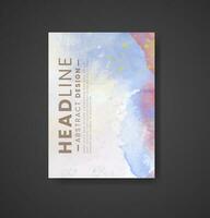 Cards with watercolor background. Design for your cover, date, postcard, banner, logo. vector