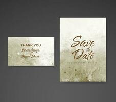 Wedding invitation with abstract watercolor background vector