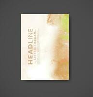 Cards with watercolor background. Design for your cover, date, postcard, banner, logo. vector