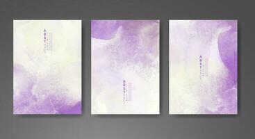 Cards with watercolor background. Design for your cover, date, postcard, banner, logo. vector