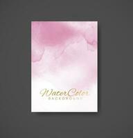 Cards with watercolor background. Design for your cover, date, postcard, banner, logo. vector