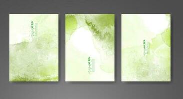 Cards with watercolor background. Design for your cover, date, postcard, banner, logo. vector