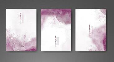 Cards with watercolor background. Design for your cover, date, postcard, banner, logo. vector