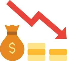 Recession icon vector image.