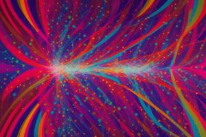 A beautiful abstract symphony background. A Kaleidoscope of Vibrant Shapes and Figures. Copy space. photo
