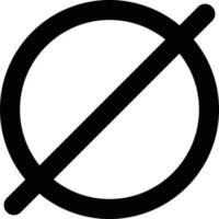 slashed zero icon symbol in mathematics . null set . empty set . vector illustration