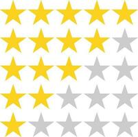 rating stars icon set vector isolated on white background for your website and application