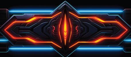 Featuring a unique combination of neon lights and black backgrounds, this futuristic sci-fi abstract design is perfect for creating banners or ads that are both stylish and memorable photo