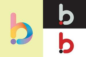 B logo with minimalistic design vector