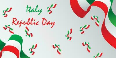 Background design with Italian republic day theme vector