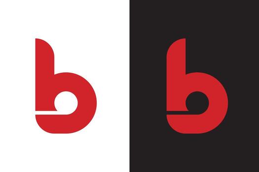 B logo with minimalistic design vector