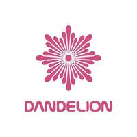 Dandelion flower logo vector and symbol template