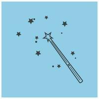 Wand Magic stick icon vector symbol template