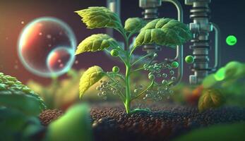 agrícola tecnologías para creciente plantas, generativo ai foto