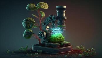 Agriculture and technology concept, photo