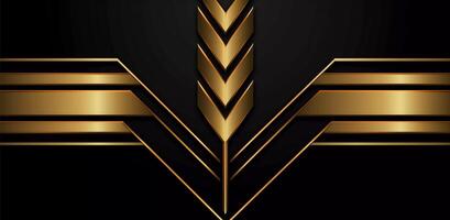 black deco background with a golden arrow on it, orderly symmetry, bold outlines, flat colors, decorative borders photo