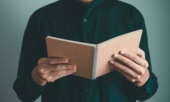 Man reading a book. Education, Learning,  Idea concept photo