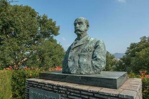 Nagasaki,Kyushu,Japan - October 24, 2018Statues of Thomas Blake Glover in Glover garden in Nagasaki city, Kyushu, Japan photo