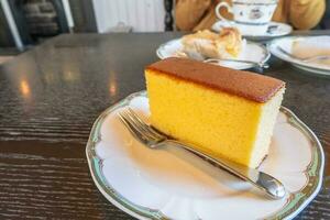 castella nagasaki, popular japonés esponja pastel, tradicional postre, nagasaki, kyushu, Japón foto