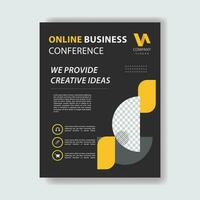 modern vector abstract business flyer template