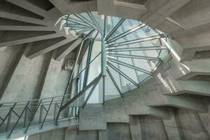 Misumi Port Umi no Pyramid, Pyramid of the Sea, shape of a ferry shelter, walkway both inside and outside photo