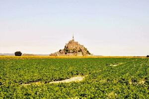 le mont san miguel de marea isla Normandía del Norte Francia foto