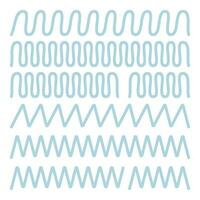 zig zag vector set, dudle line pattern design for border.