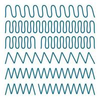 zig zag vector set, dudle line pattern design for border.