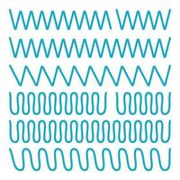 zig zag vector set, dudle line pattern design for border.