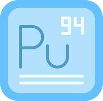 Plutonium icon vector image.