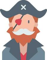 pirata icono vector imagen.