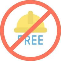 No free icon vector image.