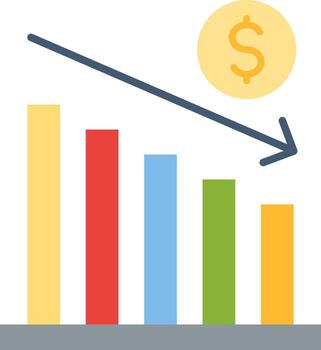 Decrease icon vector image.