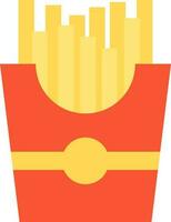 francés papas fritas icono vector imagen.