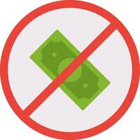 No Money icon vector image.