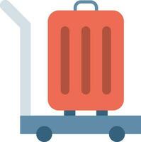 Luggage Cart icon vector image.