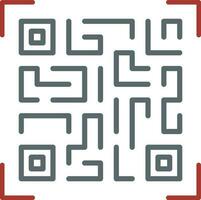 qr código icono vector imagen.