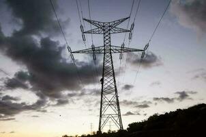 Electricity power pylon photo