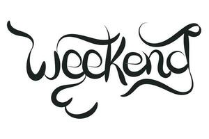 Handwriting vector art, weekend hand-writing art for design.