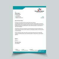 Corporate modern business letterhead design template. vector