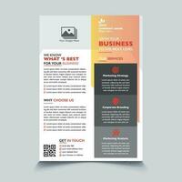 Modern corporate business flyer template design in A4 vector