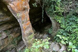 Inside a cave photo