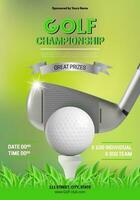 golf club concepto póster tarjeta invitación. vector